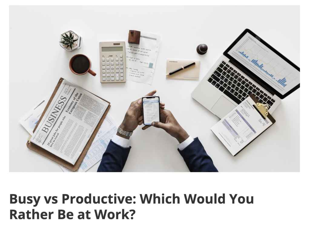 busy vs productive